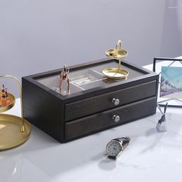 Storage Boxes Divider Multilayer Box Drawer Luxury Black Jewelry Home Makeup Organizer Clear Room Caja De Almacenamiento Household Items