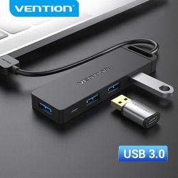 Hubs Vention USB Hub 3.0 Multi USB Splitter 4 USB Port 3.0 2.0 with Micro Charge Power for Lenovo Xiaomi Macbook Pro PC Hub C USB 3 0