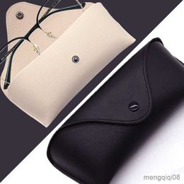 Sunglasses Cases Bags Fashion Simple Leather Glasses Hard Eyewear Case Opening Solid Protection Light Dustproof Storage Sunglass