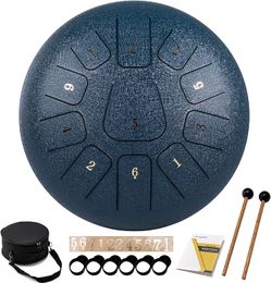 Steel tongue drum handpan C major 11 Note 12 inch tongue drum with drumstick for kids gifts