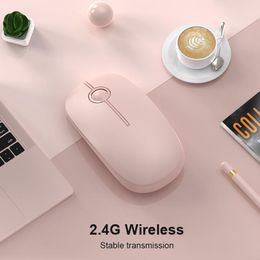 Mice SeenDa Pink 2.4G Wireless Mouse for Computer Laptop Macbook Portable Mouse Slient Gamer Gaming Mouse Ergonomic Slient Mice