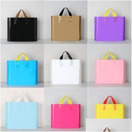 Packing Bags Plastic Shop Gift Solid Color Thickened Clothing Storage Pounch Party Supplies Food Packaging Bag Mtisize Drop Delivery Dhiet