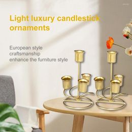 Candle Holders European Style Vintage Metal Pillar Long Holder 4 Arms Iron Art Candlestick Display Stand Wedding Party Home Table Decor