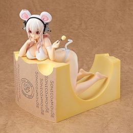 Funny Toys Wing Nitro Super Sonic Super Sonico Mouse Ver. PVC Action Figure Japanese Anime Figure Model Toy Collection Doll Gift
