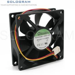 Pads 1Pc Brand New For SUNON PE80252B10000G99 DC24V 4.80W 80*80*25MM 8025 3Pin Server Cooling Fan