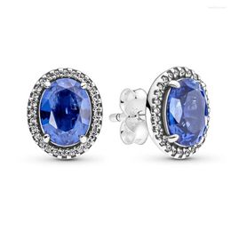 Stud Earrings Authentic 925 Sterling Silver Sparkling Statement Fashion For Women Gift DIY Jewelry