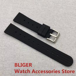 Watch Bands 20mm Diamond Pattern Band Black Blue Gray Silicone Rubber Diving Sport Replacment Bracelet Strap