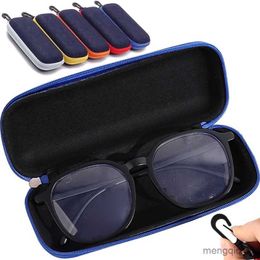 Sunglasses Cases Bags Portable Zipper Glasses Boxes Denim Protective Case Travel Hook Linker Anti Loss Packaging Eyewear Box