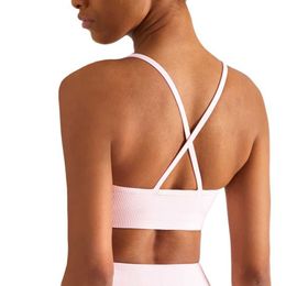 Bras NCLAGEN Sports Vest Beautiful Back Cross 2022 Spring And Summer Underwear New Bra Push Up Crop Top Women High Impact Gym J230529