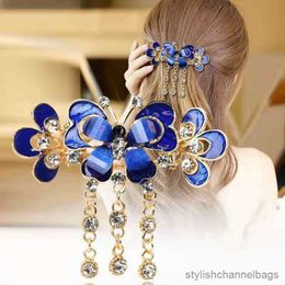 Other Fashion Medium Hairpins Hairgrips Crab Grab Hair Clips for Women Simple Rhinestone Headdress Ponytail Clip Hair