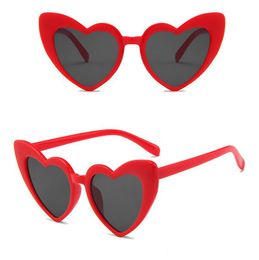 Het New Love Ladies Solglasögon trendig mode Peach Heart Solglasögon solglasögon