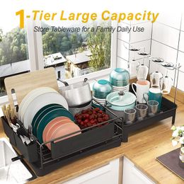 Kitchen shelving bowls and dishes draining rack can be spliced drawing rack multifunctional bowl rack chopsticks storage rack