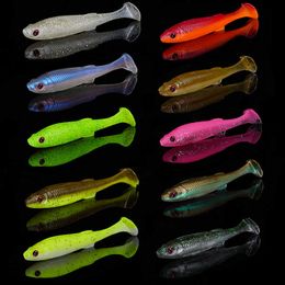 Baits Lures Pesca Floating Hydraulic Fixture Simple Luminous 50mm 63mm 71mm Wobblers Bass Fishing Soft Artificial Silicone Bait P230525