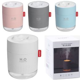 Portable Mini Humidifier 500ml Small Cool Mist Humidifier USB Desktop Humidifier With Night Light For Baby Bedroom Travel Car Office Home Auto Shut-Off 2 Mist Modes