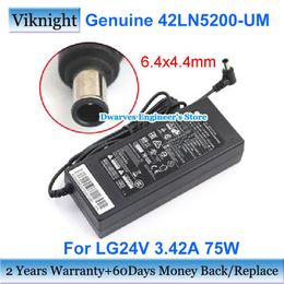 Chargers Genuine 42LN5200UM 24V 3.42A 75W AC Adapter For LG 2013 42LN5200UM 42LN5200 42LN5200SA LCAP37 LCD MONITOR Charger 6.4x4.4mm