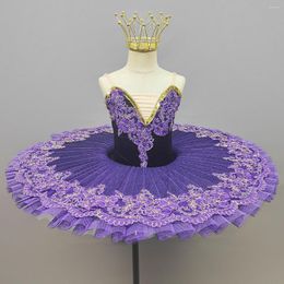 Stage Wear Purple Professional Ballet Tutus Swan Lake Tutu Kids Costume Outfit For Girls Dance