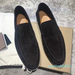 2023 dress shoes suede loafers Moccasins Genuine leather casual slip on flats Men Luxury Designer Dress shoes factory footwear