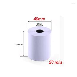 Rolls/Lot 80mm 40mm Thermal Receipt Printer Paper Mobile POS