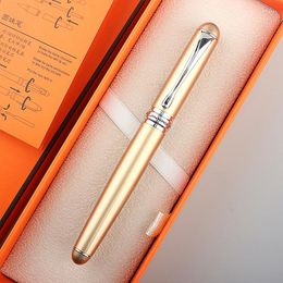 Luxury JINHAO High Quality Ball Point Pen Metal Champagne Gold Gift Rollerball Signature Stationery Office Supplies