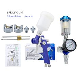 spray guns Paint s 0.8/1.0mm Nozzles Airbrush 125ml HVLP Professional Pneumatic Paint For Painting Aerograph car Tools 230526