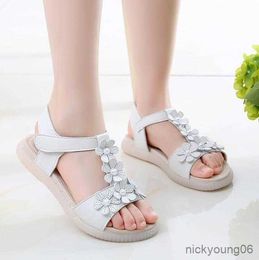 Sandals Girls Sandals Summer Children Rain Shoes Big Girls Beach Sandal Kids Shoes Leather Sandal Infant Primary School Student R230529