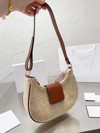 Straw Ce Designer Beach Bags Underarm Tote Bag Women Brown Luxurys Handbags One Shoulder Crossbody Bags Purse Small Wallet 230615