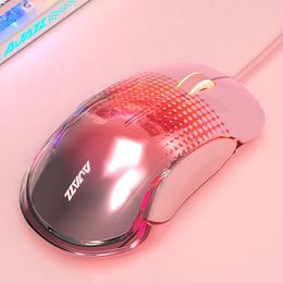 Mice RGB Wired Gaming Mouse 10000 DPI Adjust 8 Button USB Computer Mouse PMW3325 Sensors Ergonomic Pink Mice for Laptop Accessories