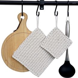 Table Mats Woven Cotton Cup Heat Insulation Placemat Pad Pan Resistant Kitchen Placemats Pot Holder Hand-made