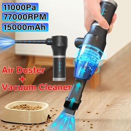 Gadgets Powerful Air Blower for Computer Cordless Air Duster Vacuum Cleaner Wireless Air Gun Dual Use Duster for PC Car Keyboard