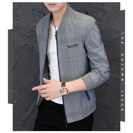 Men's Jackets Spring Jacket Men's Youth Handsome Stand-up Collar Casual Coat Trend Baseball Clothes Golfer Ball