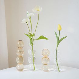 Vases Flower Vase For Home Decor Handmade Water Hydroponics Table Ornaments Flowers Arrangement