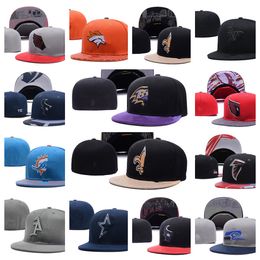 Fitted hats size Flat ball hat all team Logo Designer Baseball Snapbacks Fit Flat Casquette hat Adult Embroidery Adjustable basketball football Caps Sports Mesh cap