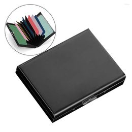 Card Holders Wallet Large Capacity Stainless Steel Scratch Resistant Dustproof Men Women Business Gift Holder 10 Slots