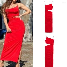 Casual Dresses COS LRIS European And American Style 2023 Summer Fashion Women's Clothing Pleated Asymmetric Dress 3641327600