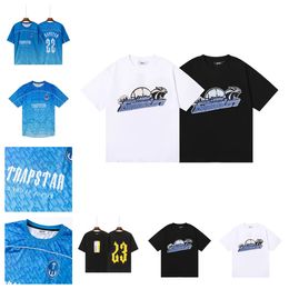 Дизайнерская футболка мужские женские футболки Trapstar Printed Cotton Tshirt Men Men Beach Shorts Sets Streetwear Tuic