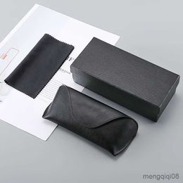 Sunglasses Cases Bags New Fashion Glasses Case Compression Resistant Storage Leather Soft Outer Box Set Men Women