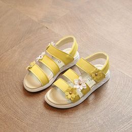 Sandals Girls Floral Sandals Summer New Children Beach Shoes Kids School Sandals Toddlers Big Girl Princess Sweet Flowers