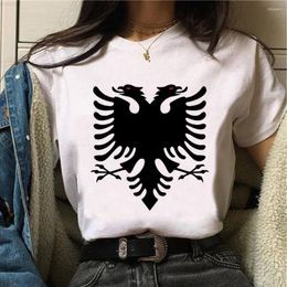 Women's T Shirts Albania Shirt Women Designer Streetwear Top Girl Manga Clothing