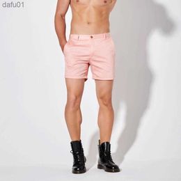 Men's Shorts Hot Man Casual Summer Shorts Pink and Green Colour L230520