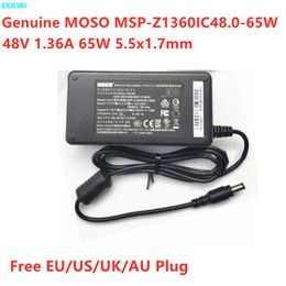 Chargers Genuine MOSO 48V 1.36A 65W MSPZ1360IC48.065W HU10421140108 AC Adapter For Hikvision video recorder POE Power Supply Charger