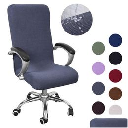 Chair Covers S/M/L Size Er Computer Office Elastic Armchair Stretch Rotating Ers Waterproof Easy Washable Removable Drop Delivery Ho Dhx5E