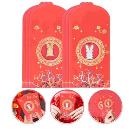 Gift Wrap 6 Pcs Year Hong Bao Envelopes Chinese Wedding Purse Money The Sliver