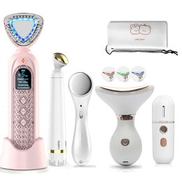 Face Massager Ultrasound Face Massager Cold LED Pon Therapy Skin Rejuvenation Lifting Wrinkle Acne Remover Beauty Care Tool 230526