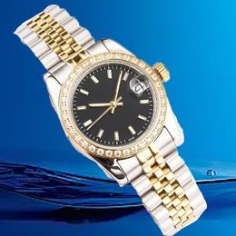 41m 36mm Womans diamonds Watch 31mm 28mm Automatic Mechanical Watches With Box Sapphire Waterproof Wristwatches Silver black Gold Round Stainless Steel Watches