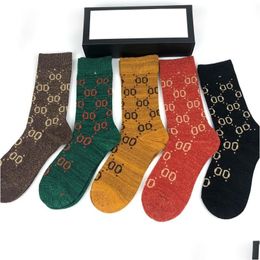 Men'S Socks Designers Mens Womens Five Luxurys G Sports Winter Mesh Letter Printes Cotton Man Femal Sock With Box Drop Delivery Appa Dhv0U