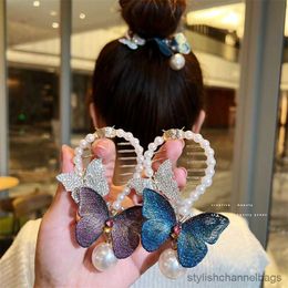 Other Butterfly Hair Claw Banana Clip Barrettes Sweet Bows Pearl Hair Clip Gradient Hairpin Claws Hair