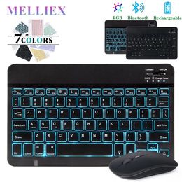 Combos RGB Wireless Bluetooth Keyboard Mouse Combo for Apple iPad Laptop Tablet PC Phone Xiaomi Samsung Huawei Gaming Mini Teclado