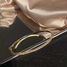 Link Bracelets 2023 Cubic Zirconia Tennis Crystal Wedding Bracelet For Women Men Silver Color Accessories