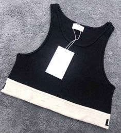 Women Clothes Tank Top Womens Designer T Shirt Black White Letter Summer Short Sleeve Ladies Clothing Size S-L Camis Tops Femme leisure