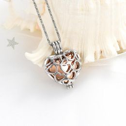 Chains Cremation Pendant Heart Shaped Memorial Urns Necklace Human/ Pet Ash Casket Stainless Steel Jewellery Can Open
